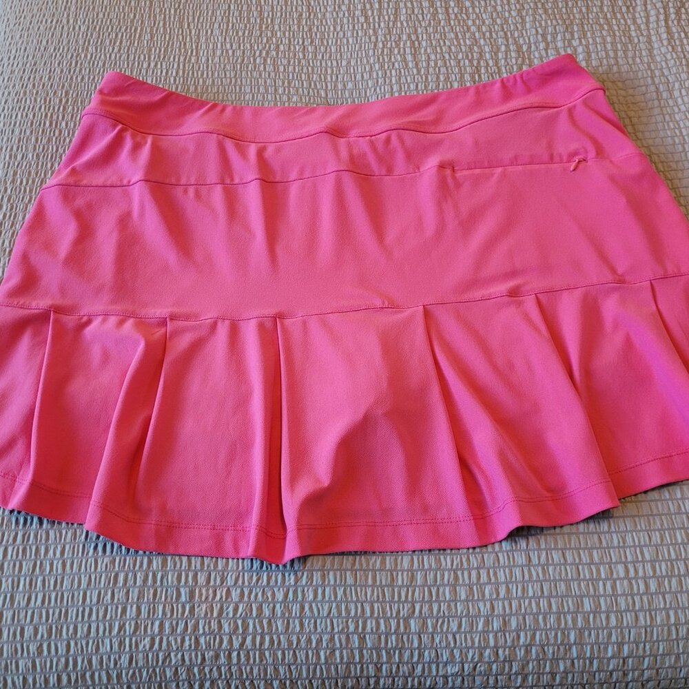 Greg Norman 17" Backpleat Pull-On Skort - Hawaiian Punch- XXL